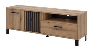 Masă TV/dulap Neo NE1 (Stejar evoke + Negru mat)