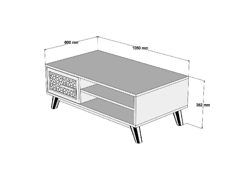 Masă de cafea Aysha (Nuc + Crem)