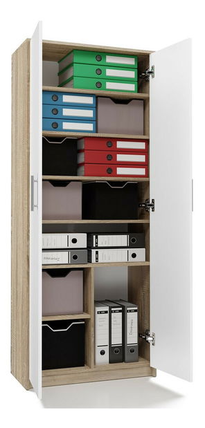 Polcos szekrény Obtenidas 1 (fehér + szonoma tölg)