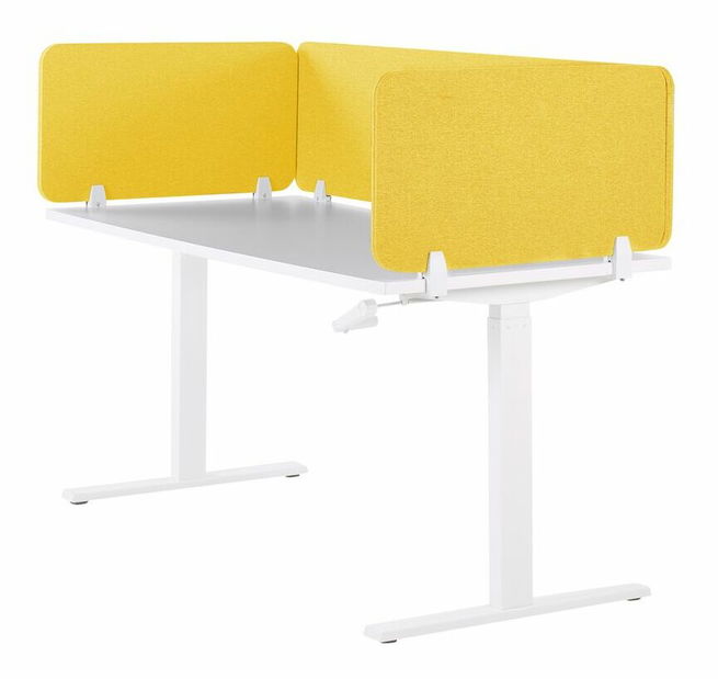 Panou separator birou 72 x 40 cm Walda (galben) 