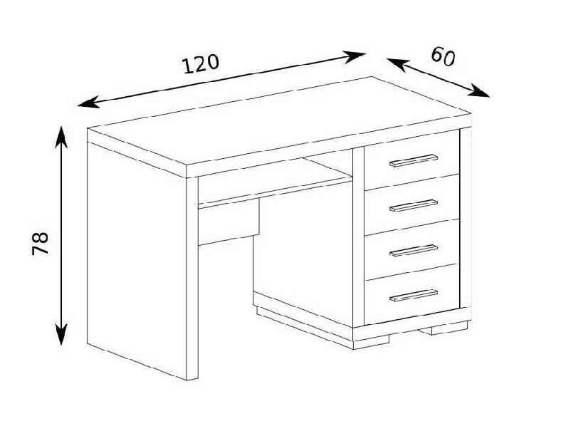 Masă PC Vega 28 (Stejar santana deschis)