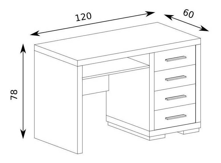 PC stolić Vega 28 (hrast santana svijetli)