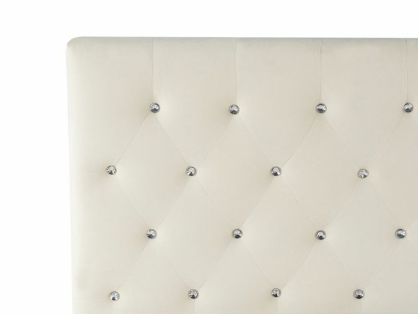 Franciaágy 180 cm AMESIA (bézs) (ágyráccsal és tárolóhellyel)