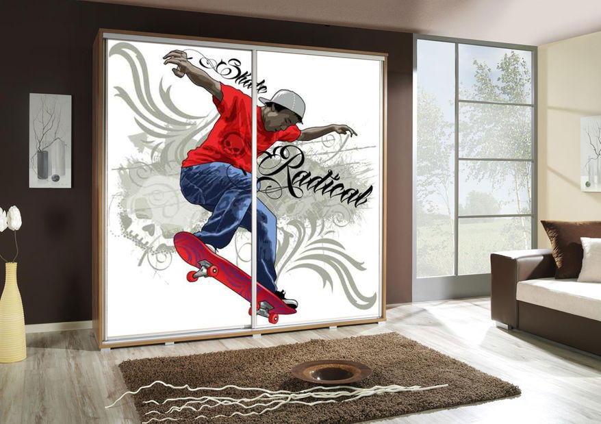 Dulap de haine Daina (motiv skate 2)