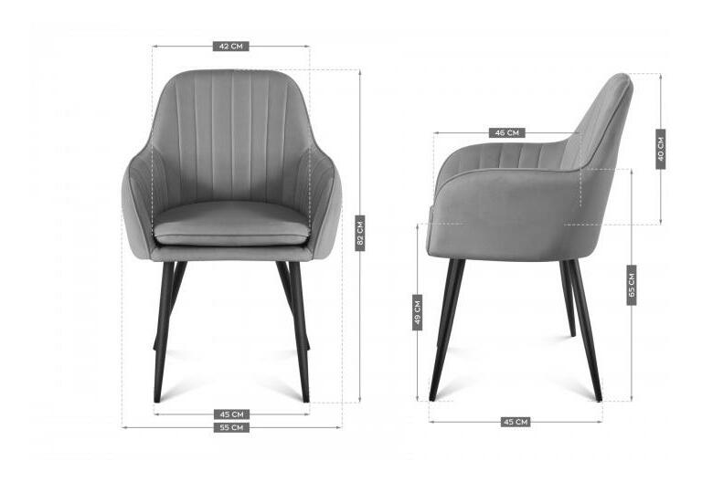 Scaun de sufragerie Pamper 6 (gri)