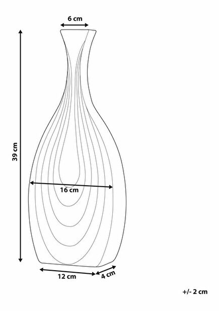 Vază 39 cm Tiggy (auriu) 