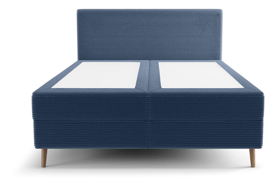 Manželská posteľ 180 cm Napoli Bonell (modrá) (s roštom, s úl. priestorom)