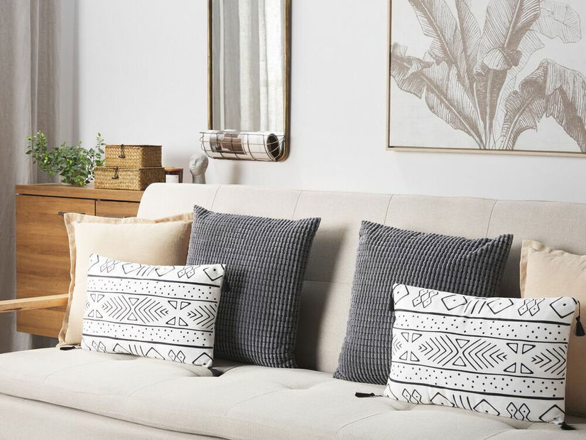 Set 2 buc perne decorative 30 x 50 cm Schel (alb)