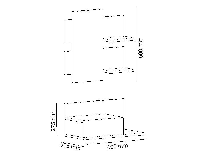 Mobilier Hol Konubo (stejar + antracit) 