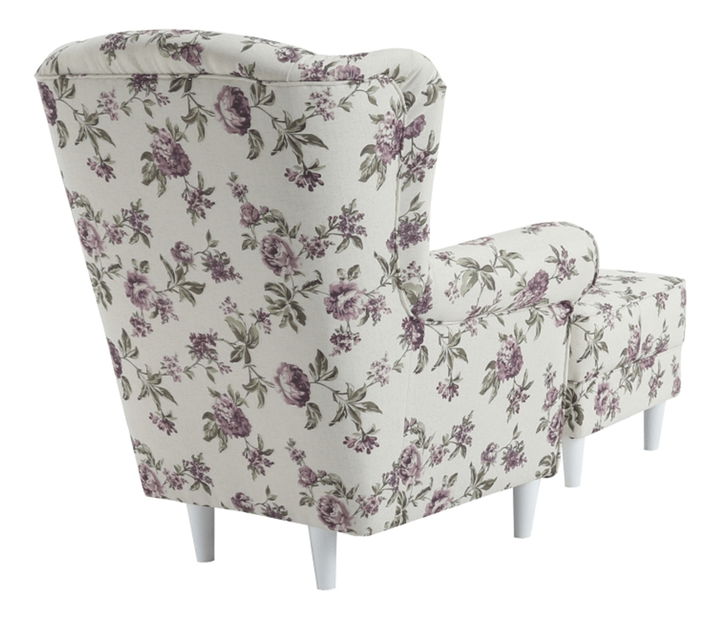 Fotelja s tabureom Aevo (rose 18) 