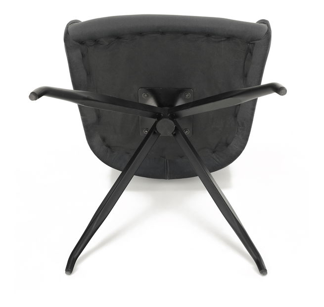 Dizájnos forgó fotel Vavien (sötétszürke)