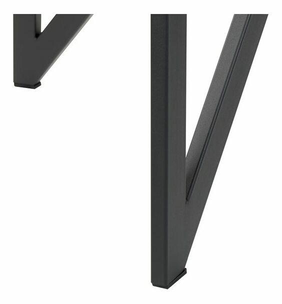 Masă de sufragerie Adanna (negru) (pentru 4 persoane)