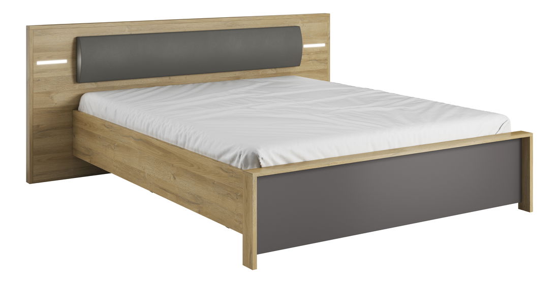 Franciaágy 160 cm LED fénnyel Fredrick 