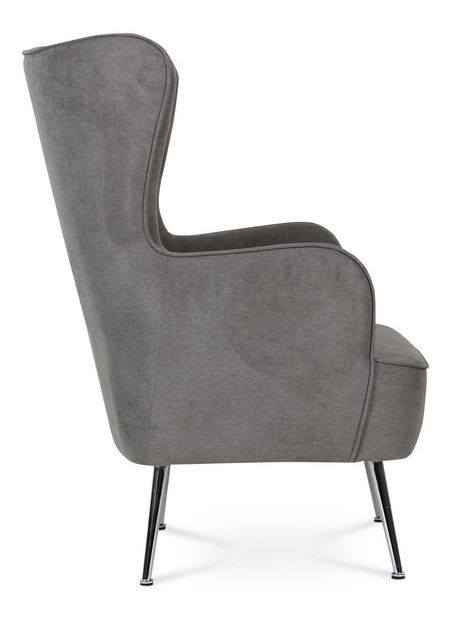 Kreslo ušiak Agobios (sivá)