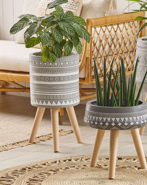 Virágtartó állvány Nauza (szürke)