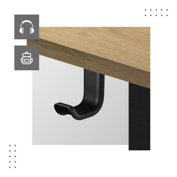 Elektricky nastaviteľný PC stolík Legend 7.0 (čierna + drevo)