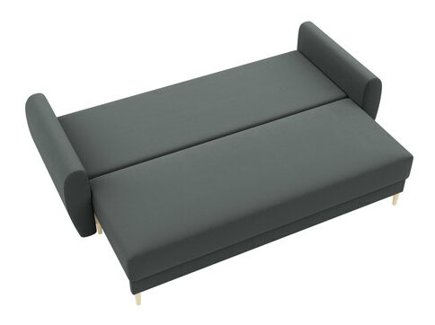 Sofa na razvlačenje Keklat (boja senfa) (s prostorom za odlaganje)