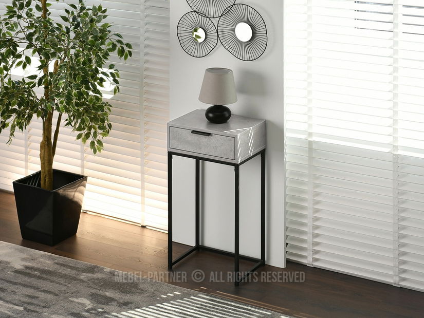 Konzolni stolić Norma S (beton + crna)