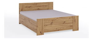 Pat matrimonial 160 cm Bonaparte P (Stejar artisan) (cu somieră)