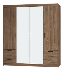 Dulap de haine cu oglindă Elanor VI (stejar lefkas)