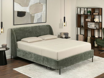 Manželská posteľ 160 cm Apelar (zelená + čierna)