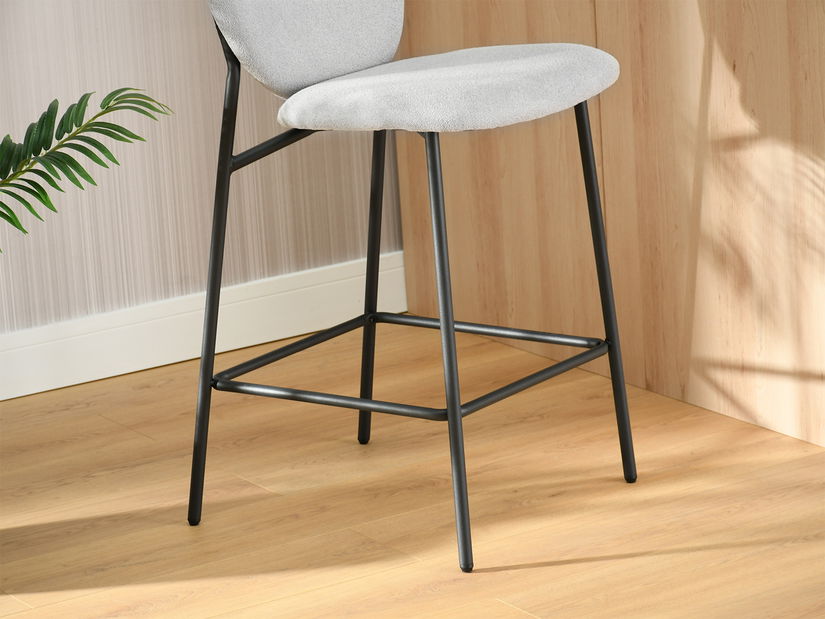 Barová stolička Aurelese (sivá + čierna)