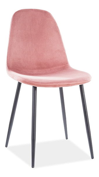 Scaun de sufragerie Fannie (Roz vechi + Negru)