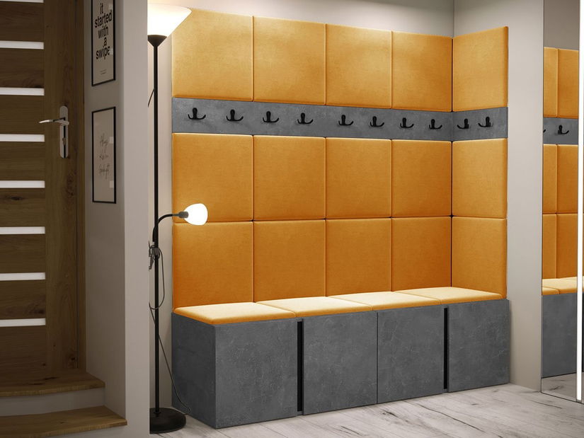 Mobilier hol Tovenaz II (stejar artisan + negru)