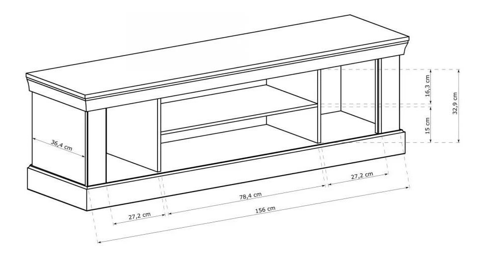TV stolić/ormarić Atena 15 (craft zlatni)