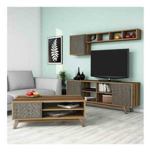 Set za dnevni boravak Inge (orah + plava)