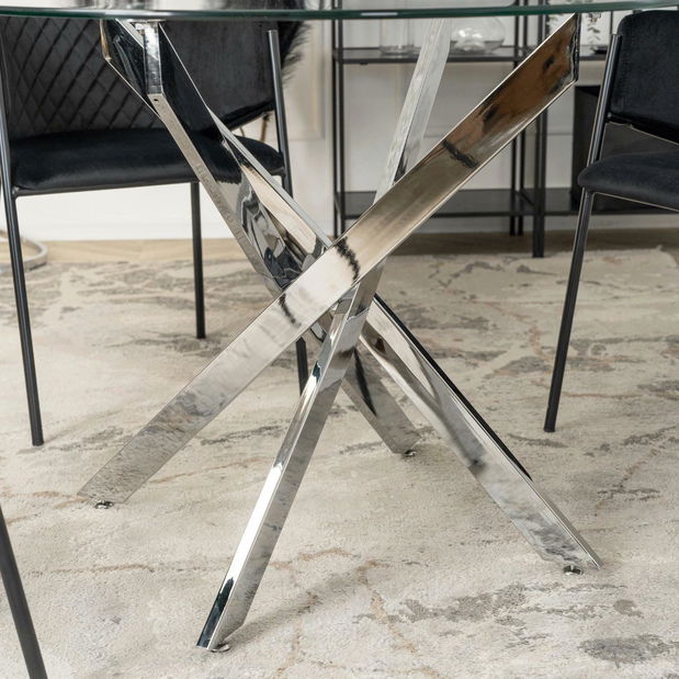 Jedálenský stôl Supremas 2 (chrómová) (pre 4 osoby)