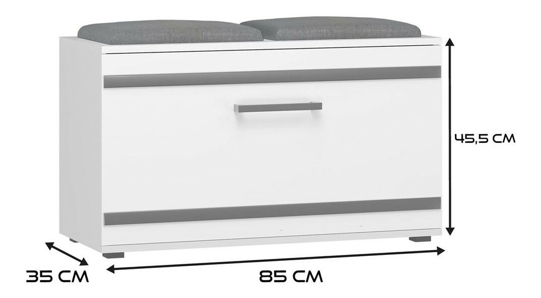 Botník (skrinka na topánky) Oasis 1 (biela)