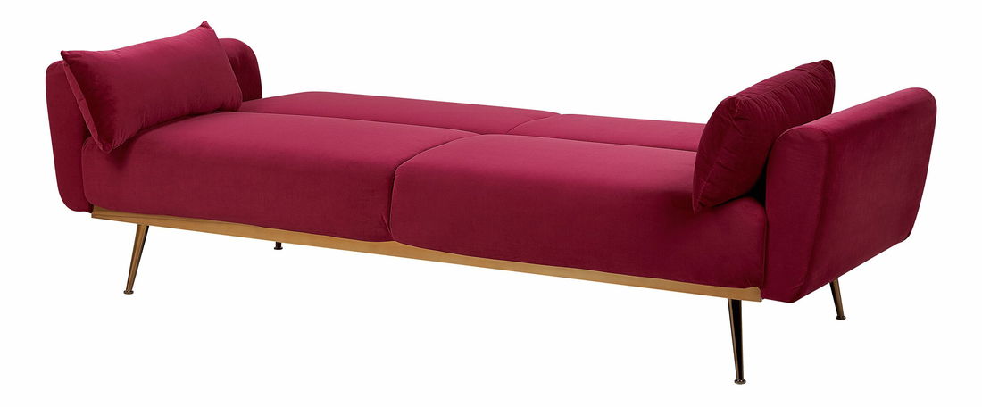 Canapea 3 locuri ELY (stofă) (roșu închis)