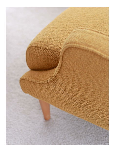 Füles fotel Klamoretta (mustár + fa)