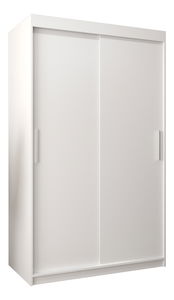 Šatníková skriňa 120 cm Toki (Biela matná + Biela matná)