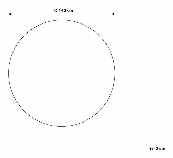 Koberec 140 cm Damte (tmavosivá)