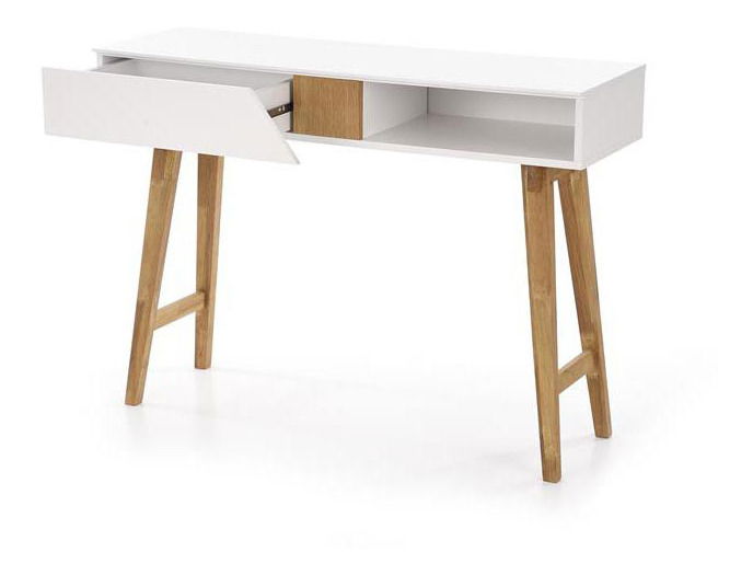 Masă PC Karry (Lemn natural + Alb)