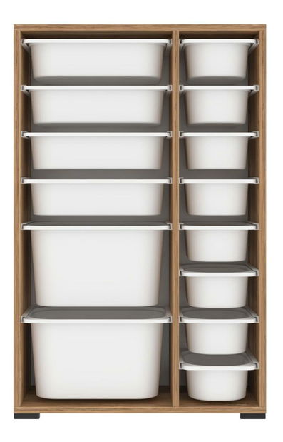 Organizator za igračke Dremonka 7 (orah + bijela)