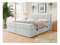 Manželská posteľ 160 cm Mejaso (svetlosivá) (s roštom a matracom) (s úl. priestorom)