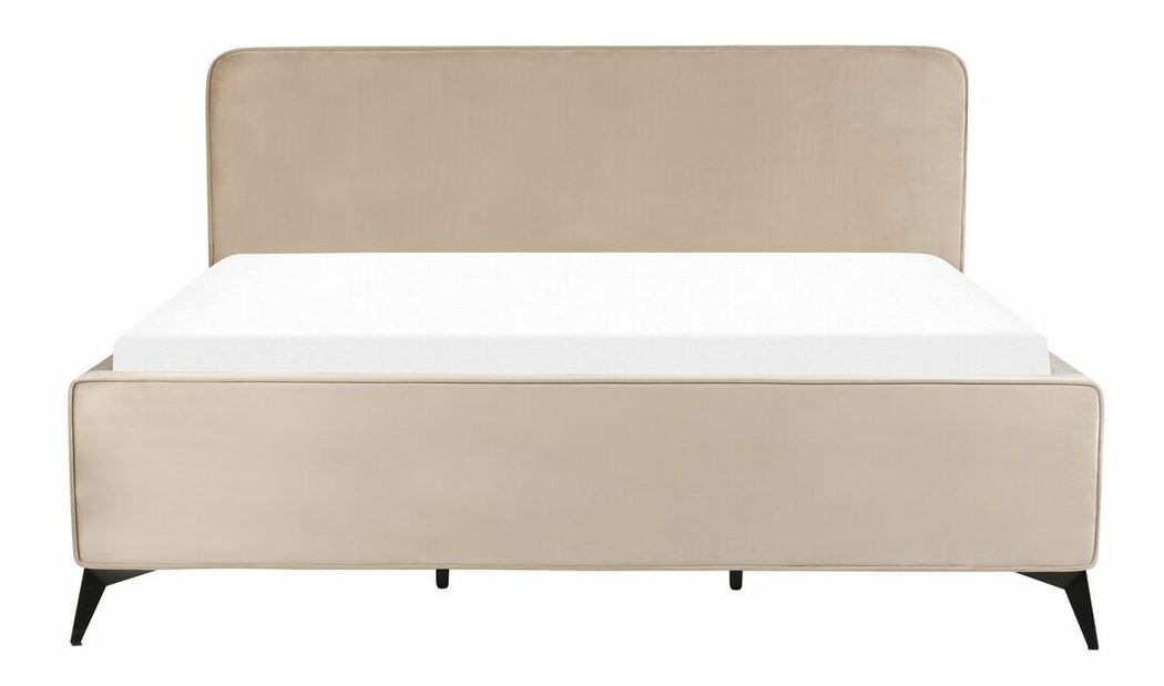 Pat matrimonial 180 cm Vardiel (gri bej) (cu somieră)