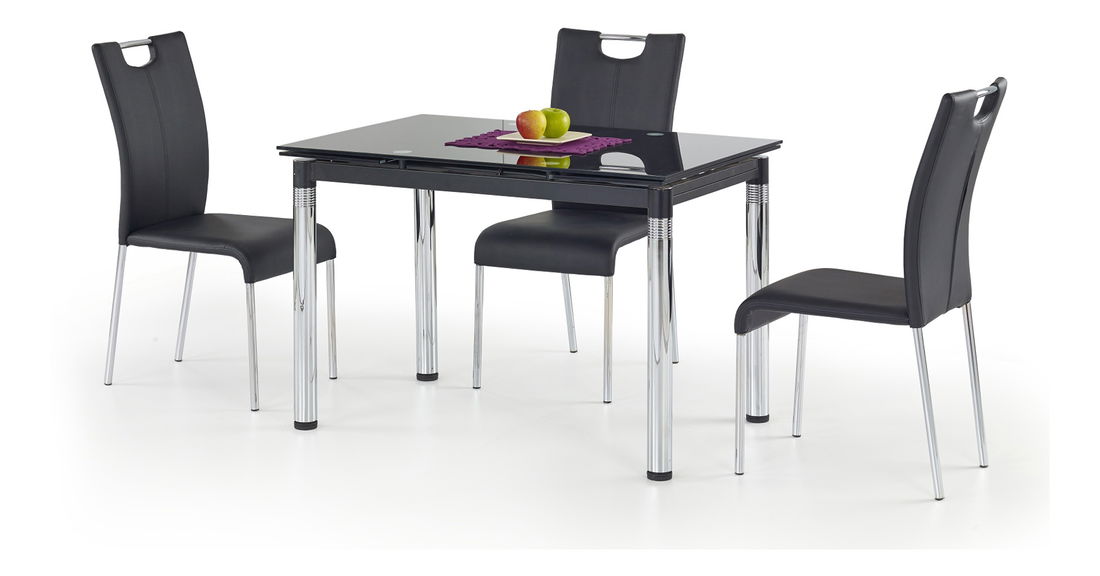 Masă de sufragerie L31 Negru (pentru 4 6 persoane)