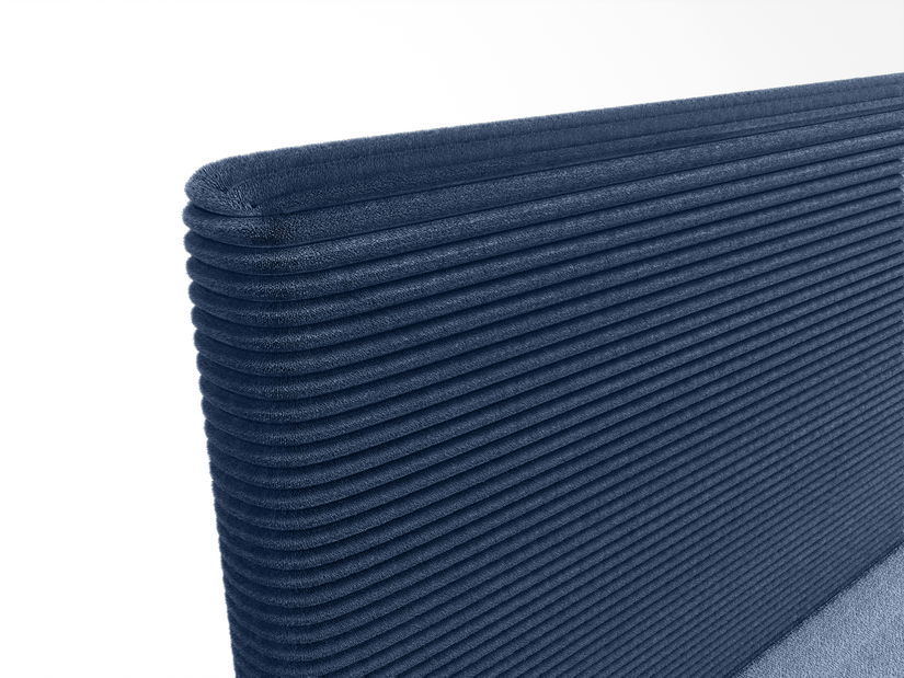 Manželská posteľ 180 cm Napoli Bonell (modrá) (s roštom, s úl. priestorom)