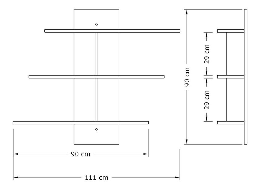 Polica Domepo 2 (biela) 
