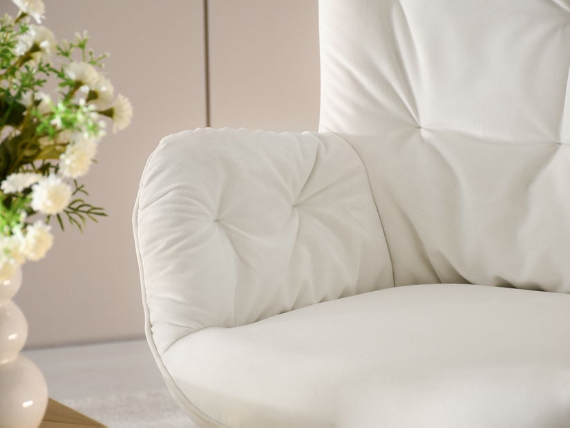 Relaxačné kreslo Merindana (krémová + zlatá)