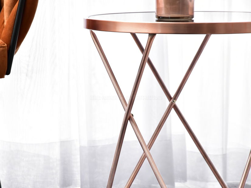 Dohányzóasztal Armin S (fekete márvány + réz)