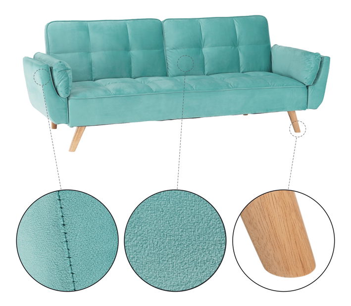 Canapea extensibilă Filly (turcoaz)