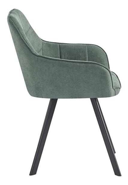 Dizájnos fotel Ilgano (zöld + fekete) 