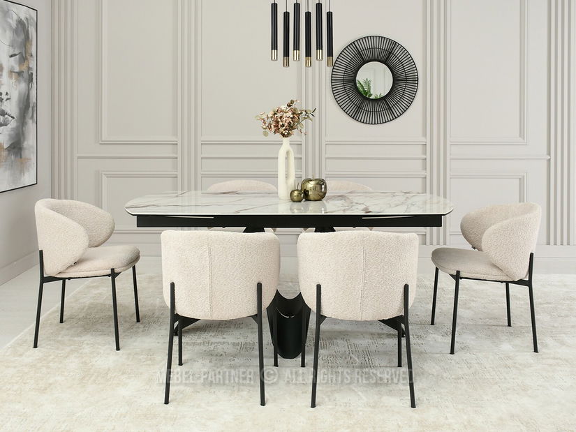 Scaun Marleen (tmavocrem + negru)