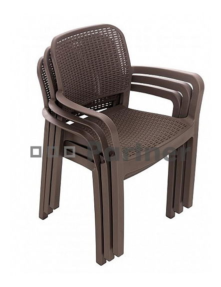 Záhradná zostava Kara 1+4 (cappucino) (Plast)