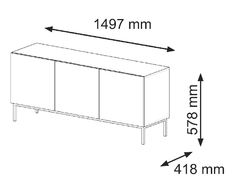 TV stolík/skrinka Rawy 2 (biela)